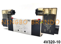 4V320-10 Airtac 유형 5/2 방법 두 배 코일 압축 공기를 넣은 솔레노이드 벨브 24VDC 220VAC