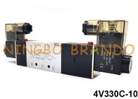 4V330C-10 Airtac 유형 5/3 방법 폐쇄 센터 공압 솔레노이드 밸브 24V 220V