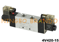 4V420-15 1/2'' 5/2 방식 공압 공기 솔레노이드 밸브 DC24V AC220V