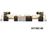 BSPT 1/8&quot; 4V130C-06 Airtac 유형 압축 공기를 넣은 솔레노이드 공기판 5 방법 3 위치 DC12V AC110V