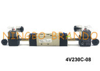 4V230C-08 PT 1/4&quot; AirTAC 유형 공기 솔레노이드 벨브 두 배 전기 통제 5/3 방법 12VDC