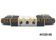 4V320-08 1/4&quot; BSPT AirTAC 유형 압축 공기를 넣은 솔레노이드 벨브 5/2 방법 방향 제어 DC24V