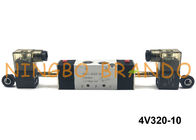 3/8&quot; NPT 4V320-10 AirTAC 유형 두 배 솔레노이드 벨브 2 위치 5 방법 DC12V DC24V AC110V AC220V