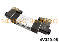 4V320-08 1/4 &quot; 두배 솔레노이드 공압 밸브 DC12V DC24V AC220V