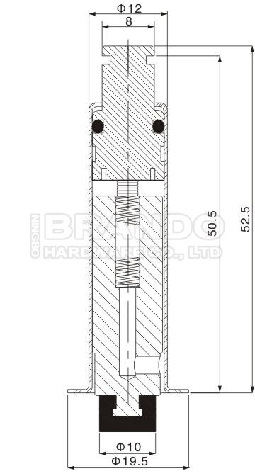 K0380 M1131B 고옌 타입 펄스 밸브 솔레노이드 장비의 차원 :