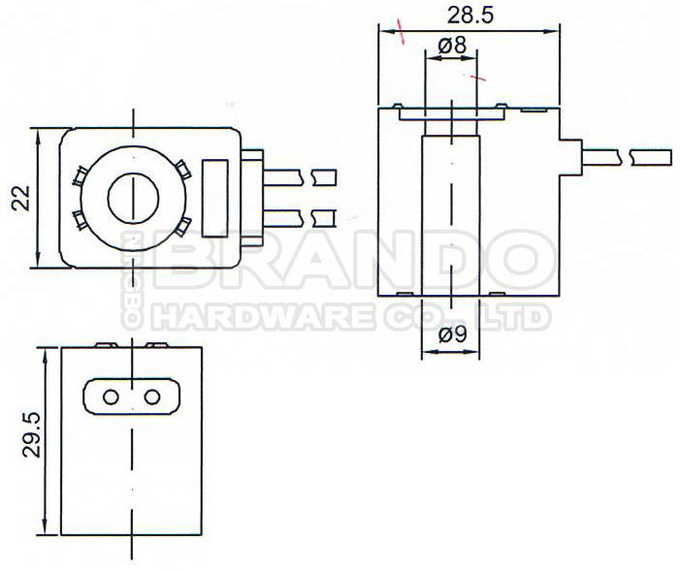 2 방법 솔레노이드 밸브 전기자 튜브 2V025-06 2V025-08 2P025-06 2P025-08 1