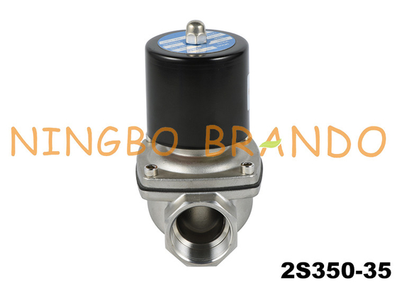 2S350-35 1-1/4&quot; NC 스테인리스 강 솔레노이드 밸브 AC220V DC24V