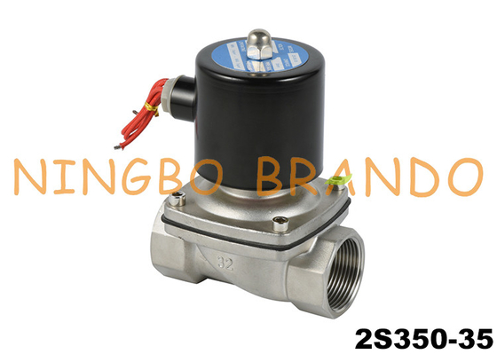 2S350-35 1-1/4&quot; NC 스테인리스 강 솔레노이드 밸브 AC220V DC24V