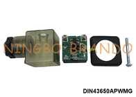 DIN43650A 전력 절약 전자기 밸브 코일 커넥터 12VDC 24VDC 2P+E IP65
