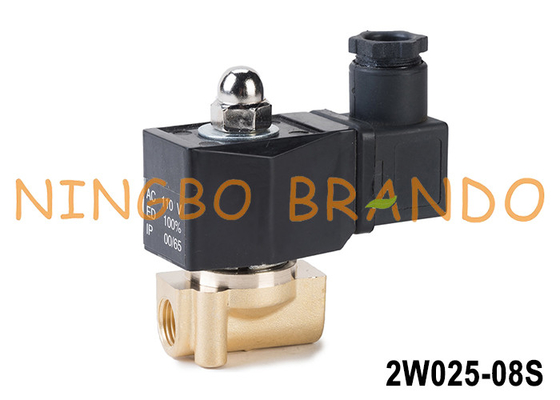 2W025-08 1/8' IP65 코일 12V 24V 110V 220V의 구리 전자기 밸브