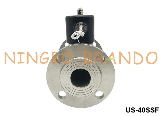 DN40 플랜지 스팀 온수 스테인리스 스틸 솔레노이드 밸브 1.5'' 24V 110V 220V