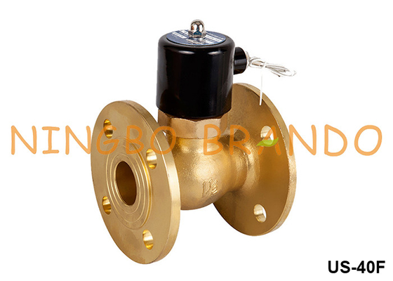 1-1/2' DN40 플랜지 뜨거운 물 증기 청동 소레노이드 밸브 220VAC 110VAC 24VDC