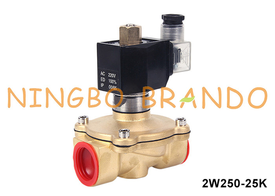 1'' 2/2 Way 정상적으로 열린 물 Brass 소레노이드 밸브 220VAC 110VAC 24VDC 12VDC