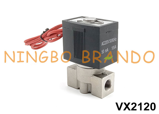 SMC 타입 VX2120-02 스테인리스 스틸 소레노이드 밸브 1/4' 24V 220V
