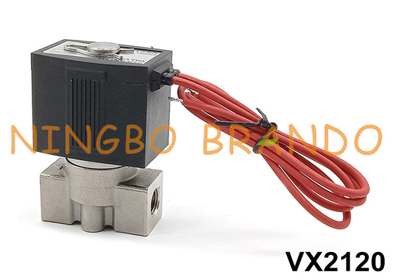 SMC 타입 VX2120-02 스테인리스 스틸 소레노이드 밸브 1/4' 24V 220V