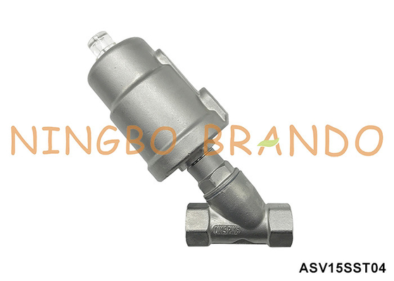 1/2' DN15 PN16 스레드 Pneumatic 각자 좌석 밸브 단일 작용 정상 폐쇄