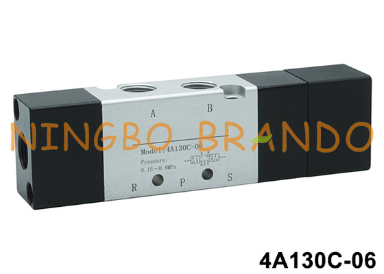 Airtac 타입 4A130C-06 1/8'' 공압 에어 파일럿 밸브 5/3 웨이
