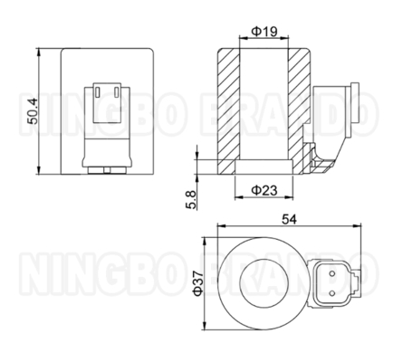 보쉬 렉스트로스 타입 수압 전자기 밸브 코일 DC12V DC24V 26W R901050010