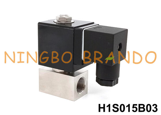 250 bar 3/8'' High Pressure Solenoid Valve with Stainless Steel Body 220VAC 110VAC