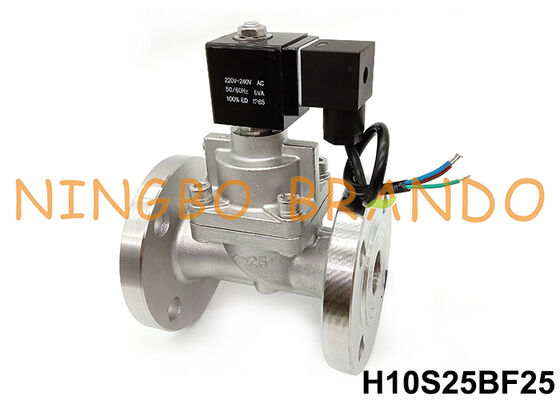 100 bar 1'' Flange Stainless Steel High Pressure Solenoid Valve 24V 220V