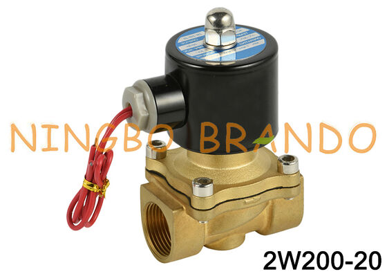 2W200-20 3/4' Brass Solenoid Valve 2/2 Way 정상적으로 닫힌 24V 110V 220V