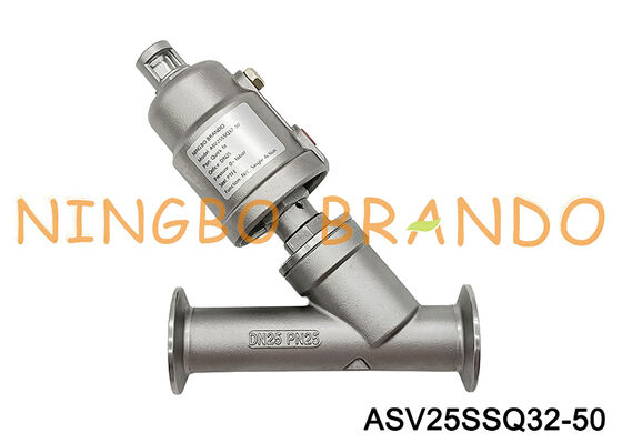 1/2'' 트라이 클램프 공압 스팀 앵글 시트 밸브 DN15 PN16 스테인레스 스틸