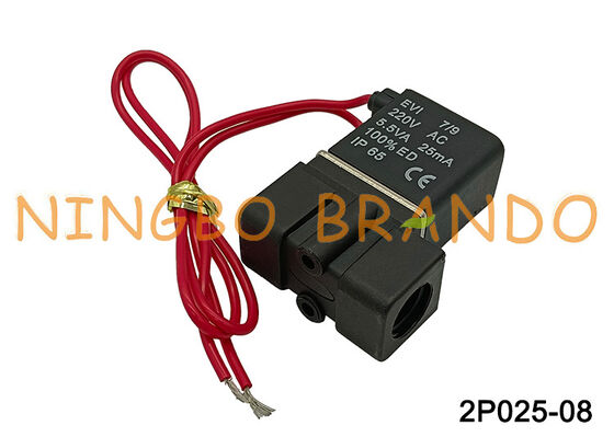 2p025-08 플라스틱 Airtac 솔레노이드 밸브 유체 제어 AC220V AC110V DC24V DC12V