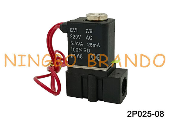 2p025-08 플라스틱 Airtac 솔레노이드 밸브 유체 제어 AC220V AC110V DC24V DC12V