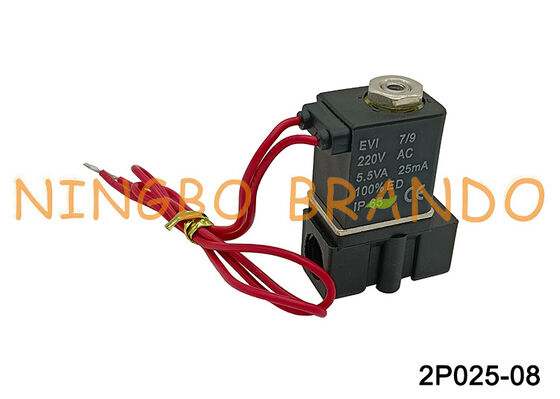 2p025-08 플라스틱 Airtac 솔레노이드 밸브 유체 제어 AC220V AC110V DC24V DC12V