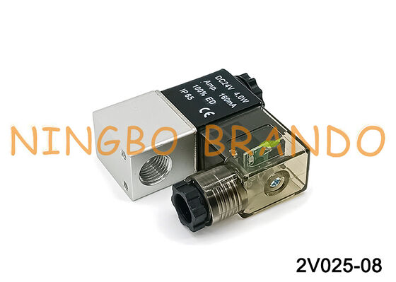AIRTAC 유형 2V025-08 평상시 닫힘 12V 24V 220V 공압 공기 솔레노이드 밸브