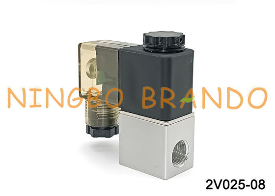 AIRTAC 유형 2V025-08 평상시 닫힘 12V 24V 220V 공압 공기 솔레노이드 밸브