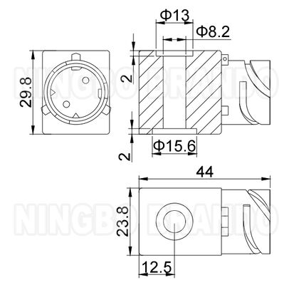 FEM-5KB 24VDC 5W 솔레노이드 코일 (구형 AE1141 KNORR-BREMSE 리프트 액슬 밸브용)