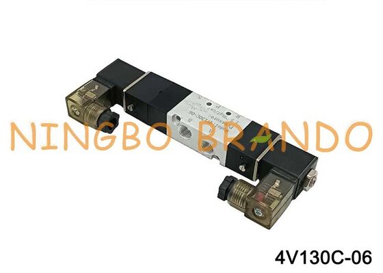 Airtac 유형 4V130C-06 솔레노이드 공기 밸브 3 위치 5 포트 1/8'' 공압 제어 밸브