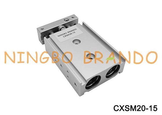 SMC 유형 CXSM20-15 실린더 가이드 이중 로드 공압 공기 실린더 20mm 보어 15mm 스트로크