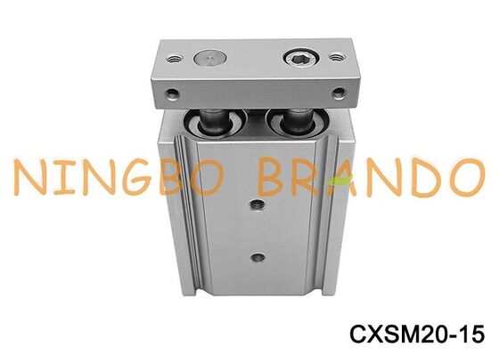 SMC 유형 CXSM20-15 실린더 가이드 이중 로드 공압 공기 실린더 20mm 보어 15mm 스트로크