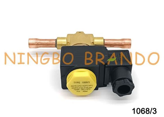 캐슬 타입 솔레노이드 밸브 3/8'' 솔더 1068/3A7 에어컨 냉동 솔레노이드 밸브