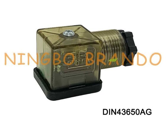 DIN43650A 솔레노이드 밸브 코일 커넥터 18mm MPM 갈색 나일론 DIN 43650 유형 A