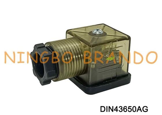 DIN43650A 솔레노이드 밸브 코일 커넥터 18mm MPM 갈색 나일론 DIN 43650 유형 A