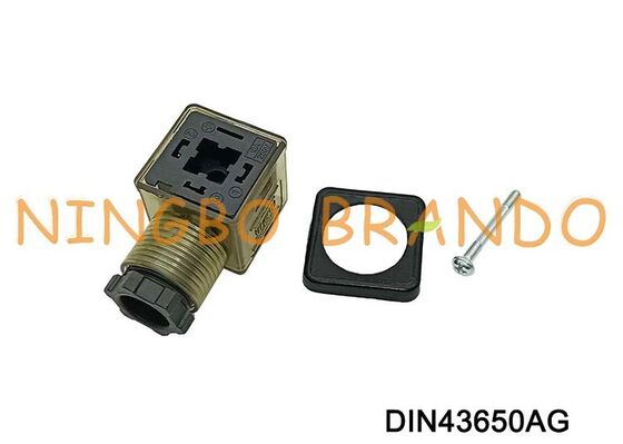 DIN43650A 솔레노이드 밸브 코일 커넥터 18mm MPM 갈색 나일론 DIN 43650 유형 A