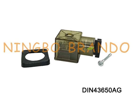 DIN43650A 솔레노이드 밸브 코일 커넥터 18mm MPM 갈색 나일론 DIN 43650 유형 A