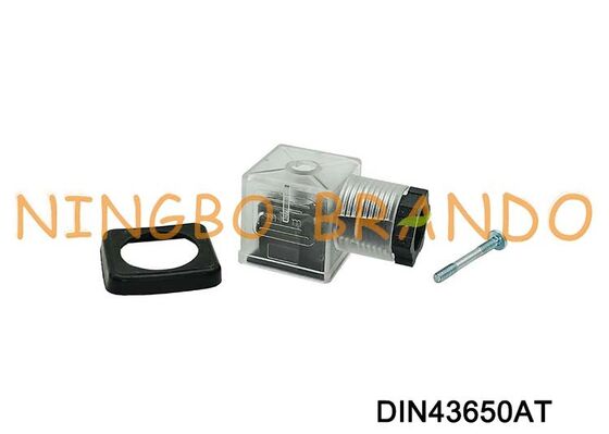 DIN43650A 솔레노이드 밸브 코일 커넥터 18mm 투명 DIN 43650 유형 A