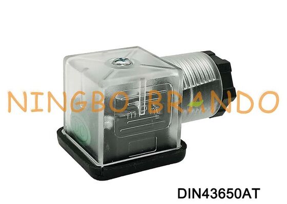 DIN43650A 솔레노이드 밸브 코일 커넥터 18mm 투명 DIN 43650 유형 A