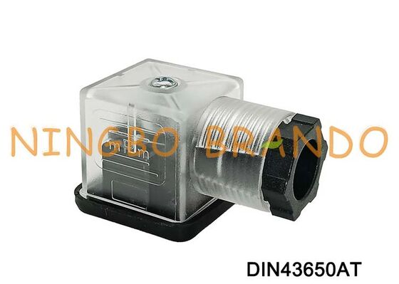DIN43650A 솔레노이드 밸브 코일 커넥터 18mm 투명 DIN 43650 유형 A