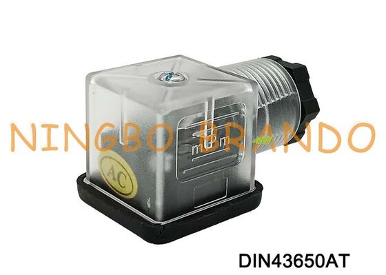 DIN43650A 솔레노이드 밸브 코일 커넥터 18mm 투명 DIN 43650 유형 A