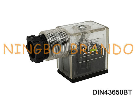 DIN43650B 솔레노이드 밸브 코일 커넥터 11mm 투명 DIN 43650 유형 B