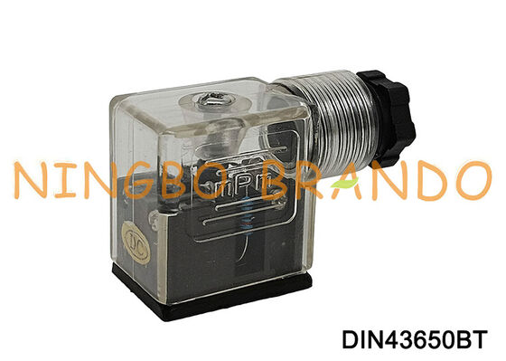 DIN43650B 솔레노이드 밸브 코일 커넥터 11mm 투명 DIN 43650 유형 B