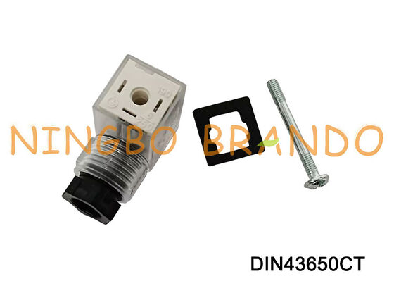 DIN43650C 솔레노이드 밸브 코일 커넥터 9.4mm 투명 DIN 43650 유형 C
