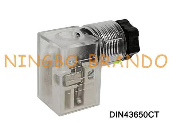 DIN43650C 솔레노이드 밸브 코일 커넥터 9.4mm 투명 DIN 43650 유형 C