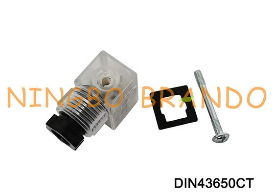 DIN43650C 솔레노이드 밸브 코일 커넥터 9.4mm 투명 DIN 43650 유형 C