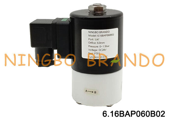 1/4 Inch Anti-corrosive PTFE Solenoid Valve Acid Alkali Isolation Valve